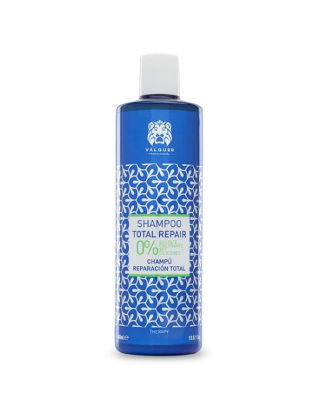 VALQUER Total Repair Champú Hidratante 400 ml 0% Sulfatos para Cabello Dañado