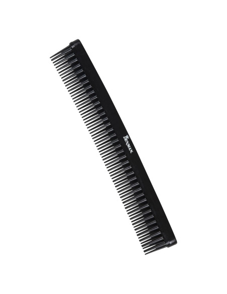 DENMAN D12 Peine de Enganche Negro para Rizos y Cabello Ensortijado, Diseño Ergonómico con Púas Resistentes