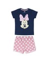 Cerda Pijama Corto Algodón Single Jersey Minnie Mouse - Pijama Infantil 100% Algodón - Azul Marino Talla 8 Años