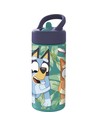 Bluey Botella Deportiva Con Paja y Asa - Merchandising Infantil 410 Ml