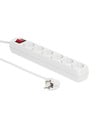 Microconnect Regleta de Alimentación 6 Tomas Con Interruptor 3m Blanco - Regleta
