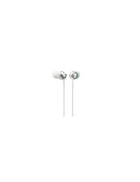 Auricular boton sony mdrex110lpw microfono integrado blanco MDREX110LPW.AE kiwiku.com