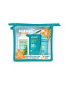 Agrado Neceser Solar Travel Kit - Set Cosmética Corporal Viaje Con Gel de Ducha, Body Mist y Loción Corporal Femenino