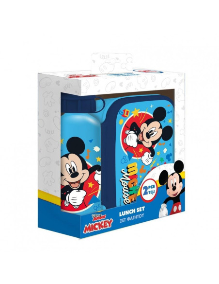 Disney Set Sandwichera 800ml y Cantimplora Aluminio 500ml de Mickey Mouse