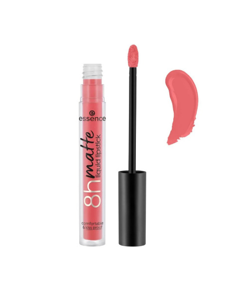 ESSENCE 8H Matte Liquid Lipstick Highly Pigmented Smudge-Proof Matte Finish Vegan & Cruelty Free 09 Fiery Red 2,5 ml