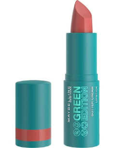 MAYBELLINE NEW YORK Green Edition Butter Cream Lipstick 012 Shore 10 gr - Barra de Labios Cremosa Natural Vegana