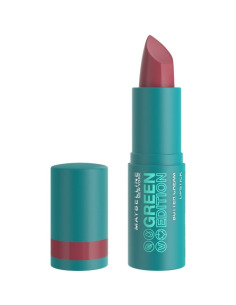 MAYBELLINE NEW YORK Green Edition Butter Cream Lipstick 010 Lagoon 10 gr - Barra de Labios Cremosa Sostenible en Verde