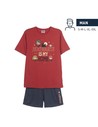 Cerda Pijama Corto Single Jersey Harry Potter - Pijama Hombre Algodon Talla M Rojo