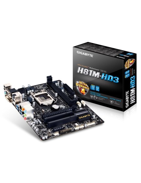 Placa base gigabyte h81m-hd3 h81 intel i7 lga 1150 2ddr3 vga dvi, hdmi, usb 3.0, micro atx H81M-HD3 kiwiku.com