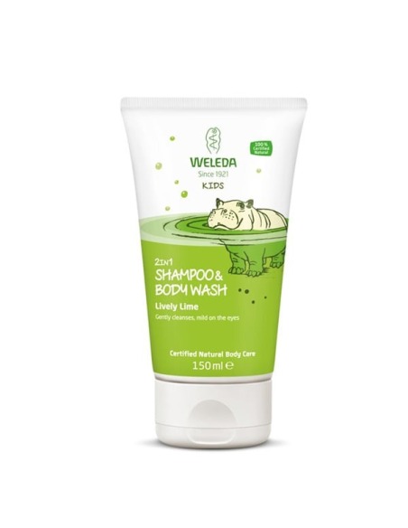WELEDA Champú y Gel de Ducha 2 en 1 Lima Chispeante para Niños 150 ml