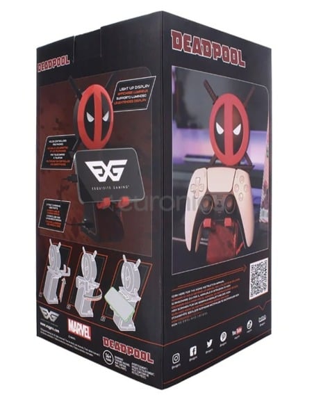 Exquisite Gaming Cable Guy Ikon Soporte Sujeción Figura Deadpool Marvel 20cm