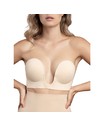Bye Bra Sujetador Sin Asas en U Natural Talla C - Sujetador Adhesivo Reutilizable Espalda Descubierta