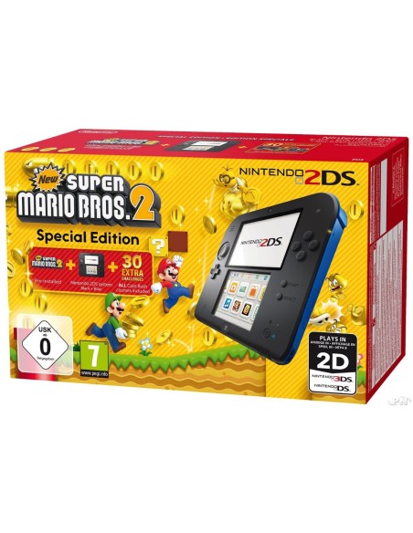 Consola nintendo 2ds hw azul + new super mario bros 2 2204599 kiwiku.com