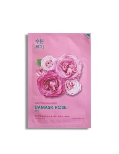 Holika Holika Pure Essence Damask Rose Mask Sheet 23 Ml - Mascarilla Facial Hidratante Con Extracto de Rosa de Damasco para Piel