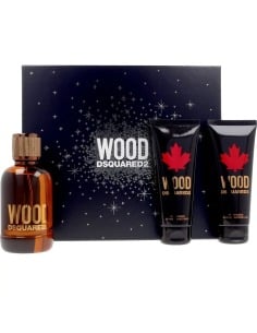 Dsquared2 Wood Pour Homme Regalo Set - Eau de Toilette 100 Ml, Gel de Ducha 100 Ml y Bálsamo After Shave 100 Ml para Hombres
