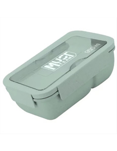 Must Sandwichera 950ml Con Cubiertos - Fiambrera Hermética Verde