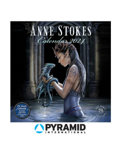 Pyramid International Anne Stokes Calendario 2024 de 12 Meses en Formato Cuadrado 30 X 30 Cm