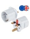 Bigbuy Tech Adaptador Enchufe Uk - Adaptador de Corriente Tipo G Blanco
