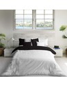 Naturals Funda Nórdica Negro Blanco Cama de 135 - Funda Nórdica Algodón 220x270 Cm