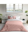 Naturals Funda Nórdica Blanco Rosa Cama de 90 - Funda Nórdica Algodón 150x270 Cm