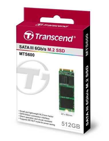 Transcend MTS600 M.2 SSD - Disco duro sólido SSD de 512 GB para ultrabooks y tabletas TS512GMTS600 kiwiku.com