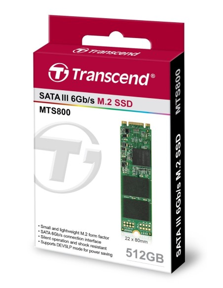 Transcend MTS800 M.2 SSD - Disco duro sólido de 512 GB para ultrabooks y tabletas TS512GMTS800 kiwiku.com