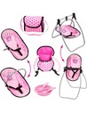 Bayer Dolls Accessories Set - Pink - Juguete 14 Piezas