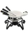 Kaiserhoff Set Fondue 6 Piezas Blanco - Juego de Fondue Ceramica