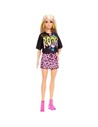 Mattel Barbie Fashionistas Doll Rock Tee Skirt - Muñeca Barbie Moda 3+ Años