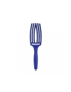 Olivia Garden Fingerbrush Care Ionic Boar & Nylon Combo Medium Blue Jeans - Cepillo de Pelo Profesional para Cabello Fino O Norm