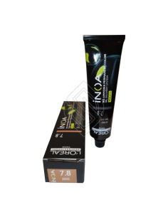 L'oréal Inoa Tinte Permanente sin Amoníaco 60g Tono 7.8 Brown Mocha Cobertura Total Canas