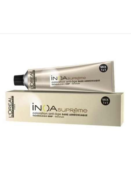 L'oréal Inoa Suprême 7.41 Hair Color Muted Copper 60ml Coloración Permanente sin Amoníaco para Cabello Maduro