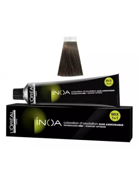 L'oreal Inoa Hair Color 6.07 Dark Blonde Cool 60 Ml Tinte Permanente sin Amoníaco