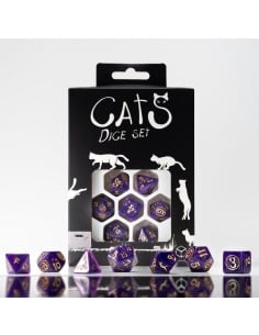 Q Workshop Qw Gatos Set Dice Purrito - Juguete Dados Especiales 7 Piezas