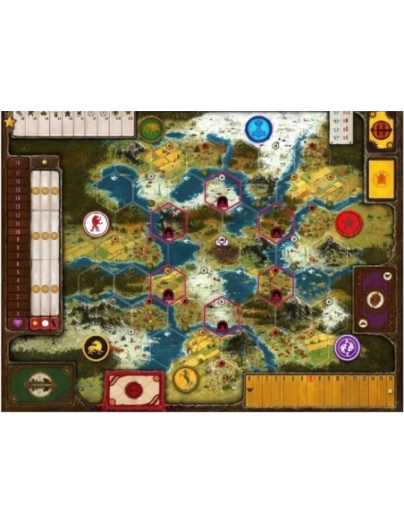 Stonemaier Games Scythe Board Extension - Expansión Tablero Juego de Mesa 70% Hexágonos Más Grandes