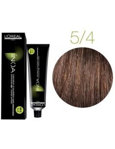 L'oreal Inoa 5.4 Coloración Permanente sin Amoníaco 60 Ml Castaño Claro Cobrizo