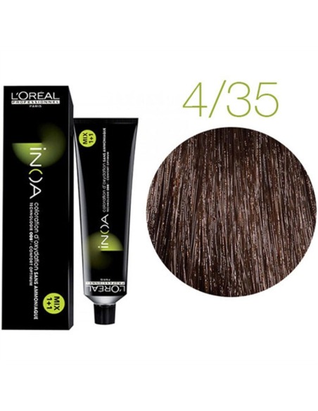 L'oreal Inoa 4.35 Coloración Permanente sin Amoníaco 60 Ml para Cabello