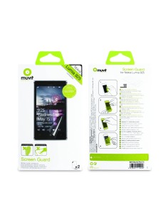 set de dos protectores pantalla brillo antihuellas nokia lumia 925 muvit MUSCP0375 kiwiku.com 2