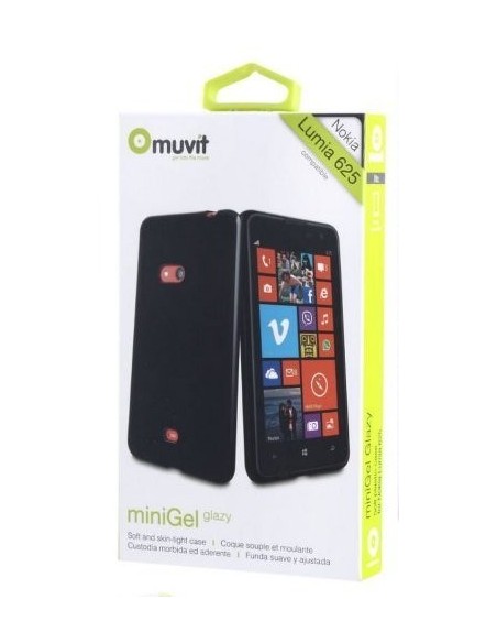 funda minigel negra nokia lumia 625 muvit MUSKI0284 kiwiku.com