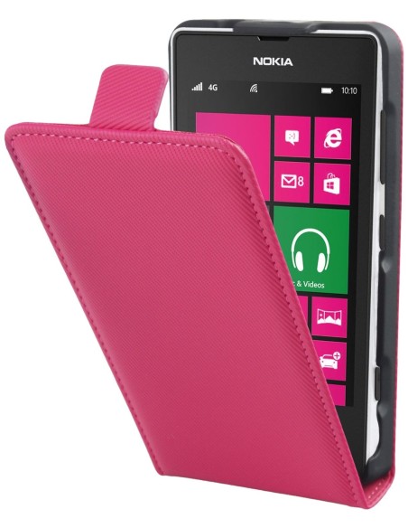 funda slim rosa + protector pantalla nokia lumia 520/525 muvit MUSLI0425 kiwiku.com