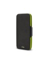 Funda booklet wallet eco-leather bicolor negra verde samsung galaxy s5 puro