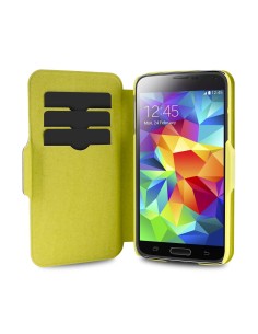funda booklet wallet eco-leather bicolor negra verde samsung galaxy s5 puro PUFM300 kiwiku.com 2