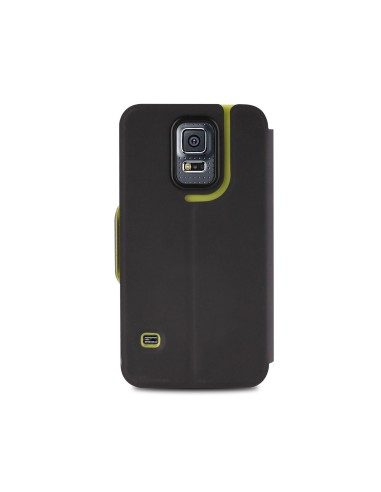 funda booklet wallet eco-leather bicolor negra verde samsung galaxy s5 puro PUFM300 kiwiku.com