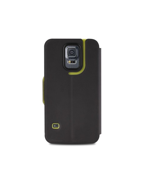 funda booklet wallet eco-leather bicolor negra verde samsung galaxy s5 puro PUFM300 kiwiku.com