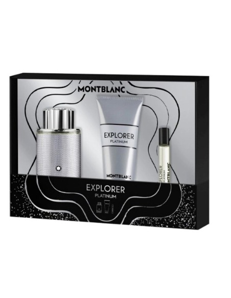 Montblanc Explorer Platinum Eau de Parfum Set 100 Ml + 7,5 Ml + Gel de Ducha 100 Ml para Hombre