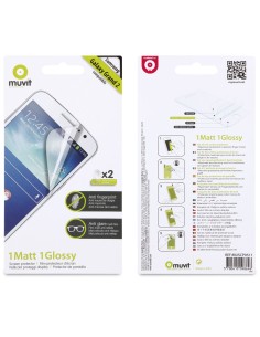 set de dos protectores pantalla: 1 mate - 1 brillo samsung galaxy grand 2 muvit MUSCP0511 kiwiku.com 2