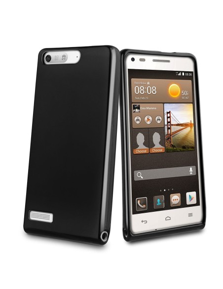 funda minigel negra humo huawei ascend g6 muvit MUSKI0330 kiwiku.com