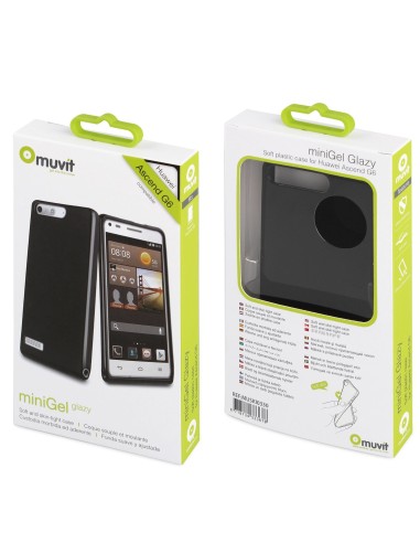 funda minigel negra humo huawei ascend g6 muvit MUSKI0330 kiwiku.com