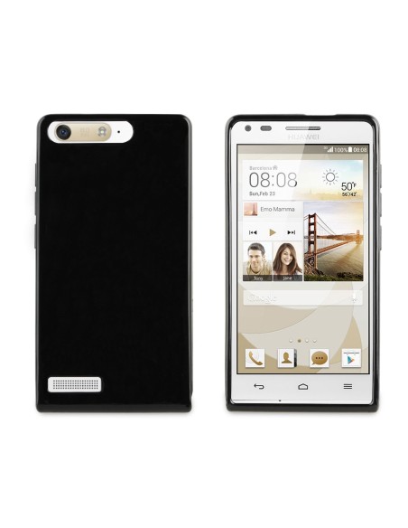 funda minigel negra humo huawei ascend g6 muvit MUSKI0330 kiwiku.com