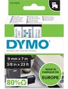 Dymo Cinta Rotuladora Autoadhesiva D1 - Etiqueta 9 Mm X 7 M Azul Sobre Blanco